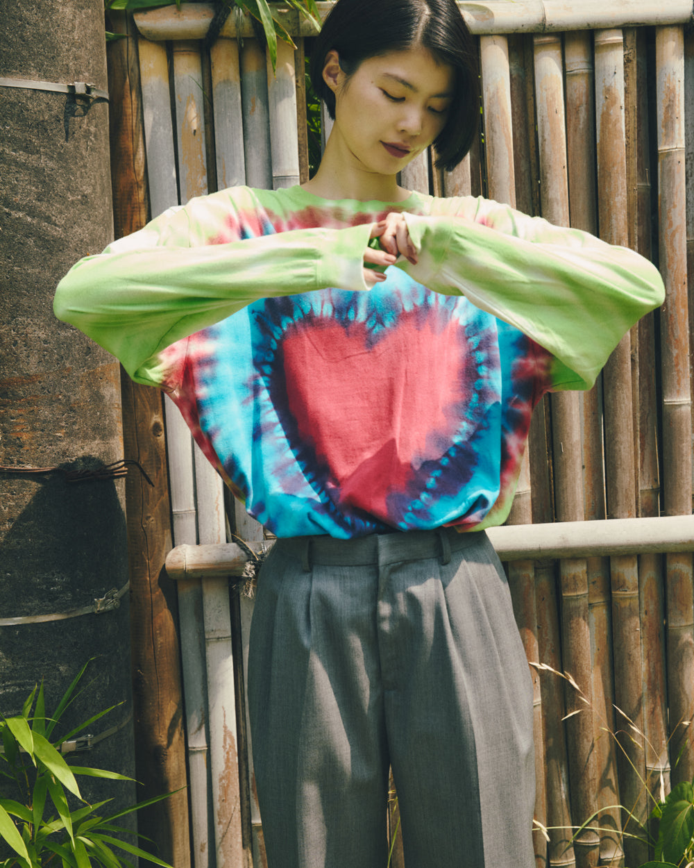 KIN キン | HEMP HEART TIEDYE ヘンプハートタイダイ ロンT | MACHU