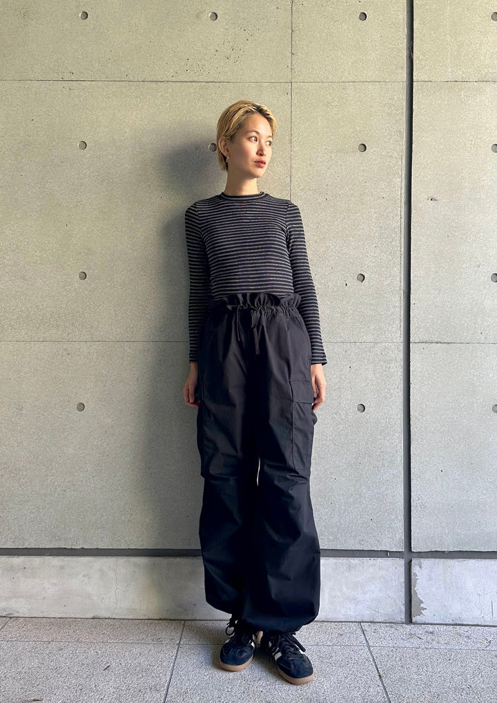 OSHIMA REI セットアップ OSHIMA REI オオシマレイ | PANEL RIB LONGSLEEVE TSHIRTロング