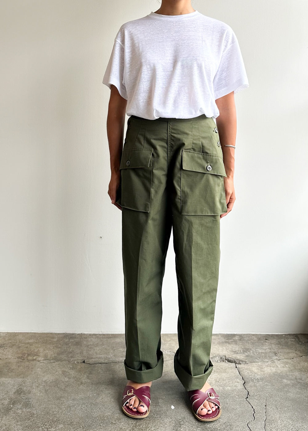 マチュピチュ　KIN カーゴパンツ　オリーブ　Sサイズ　新古品 KIN キン | LINEN T-SHIRT リネンTシャツ | MACHU PICHU SHOP
