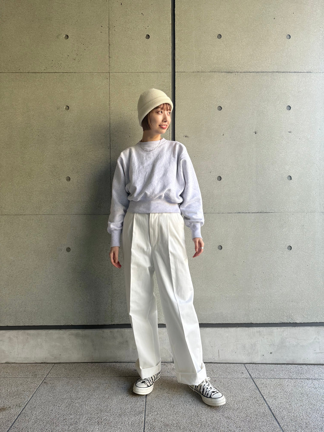 美品 OSHIMAREI リバースウェーブ PO スウェットライトグレー OSHIMA REI | REVERSE WEAVE PO 裏起毛トレーナー | MACHU PICHU SHOP