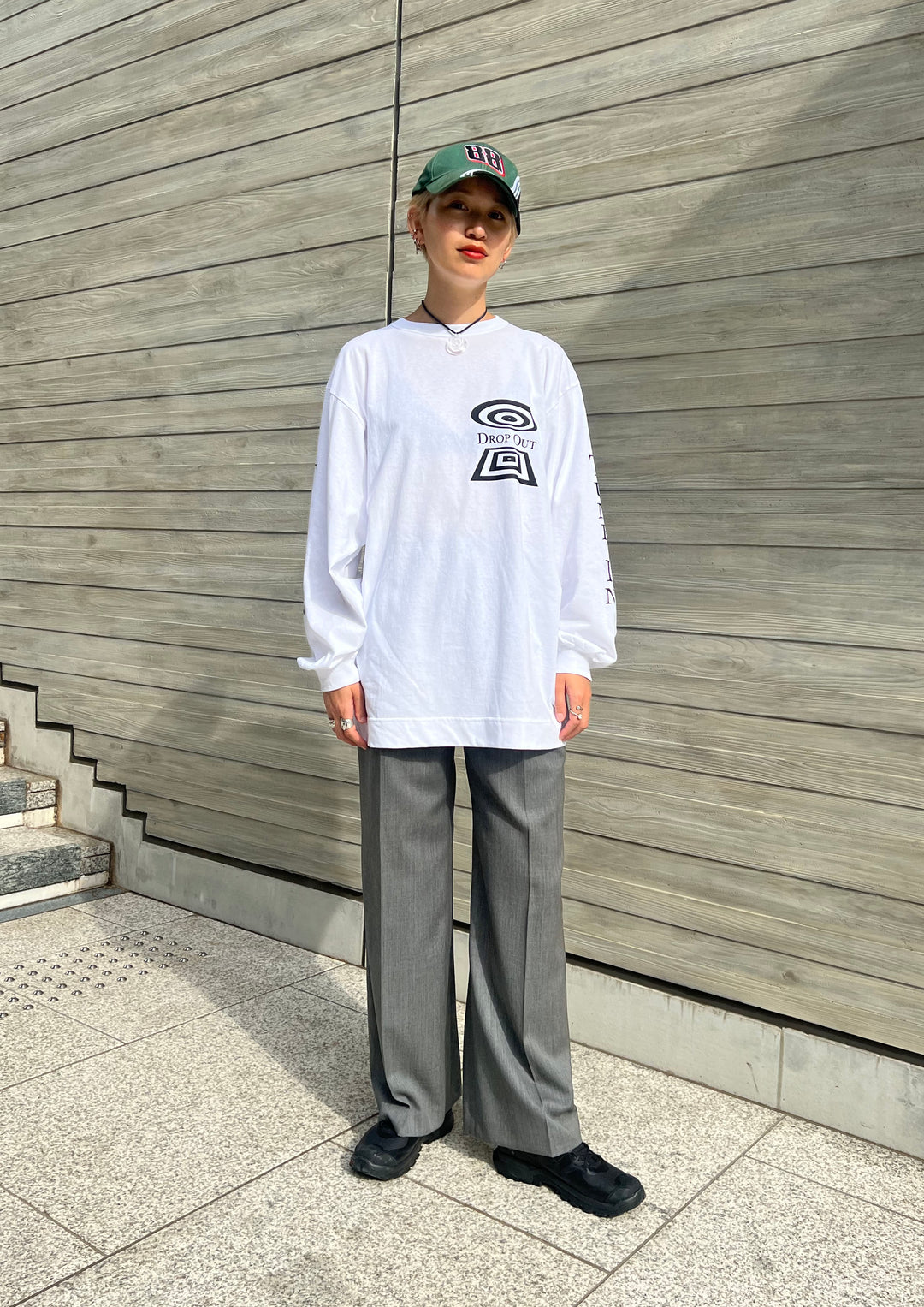 トップス OSHIMA REI DROP OUT LONG T-SHIRT OSHIMA REI（オオシマレイ）| DROP OUT LONG T-SHIRT | MACHU